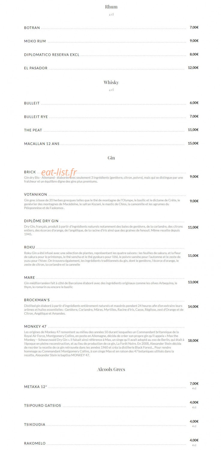 Kafé Jean — carte page 7