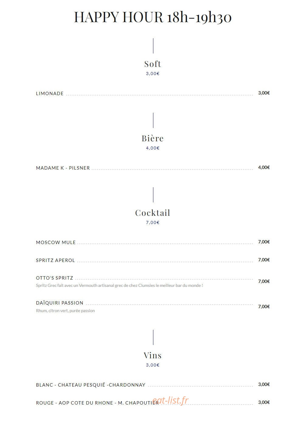 Kafé Jean — carte page 4