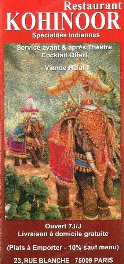 Kohinoor — carte page 1