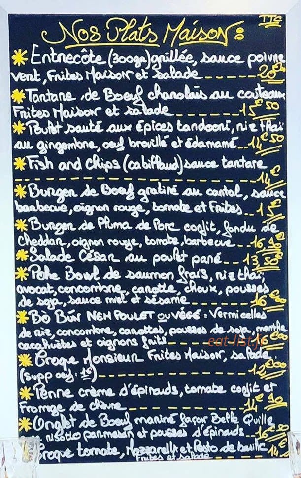 La Belle Quille — carte page 1