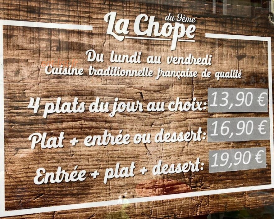 La Chope du 9ème — carte page 2
