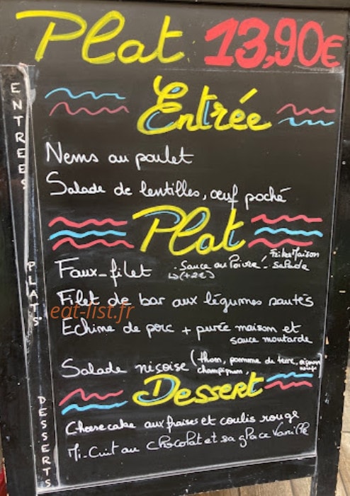 La Chope du 9ème — carte page 1