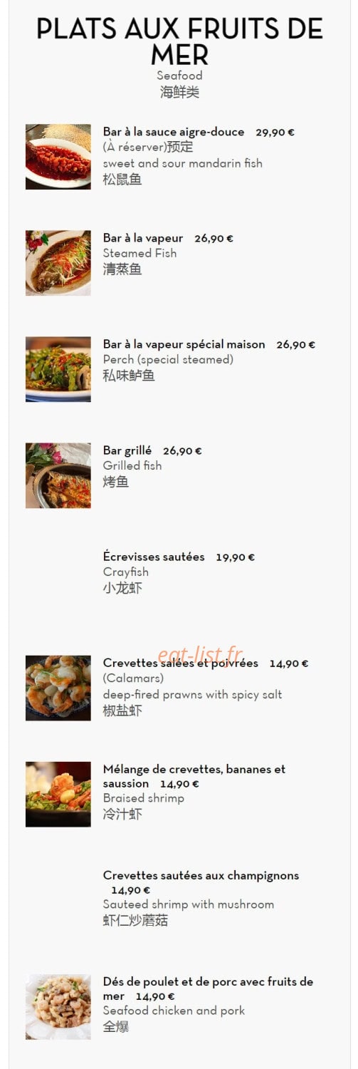 La Cuisine de Chez Moi — carte page 9