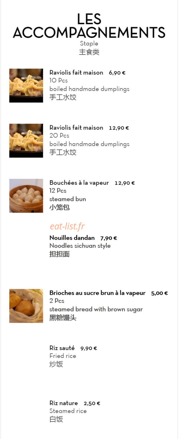 La Cuisine de Chez Moi — carte page 6