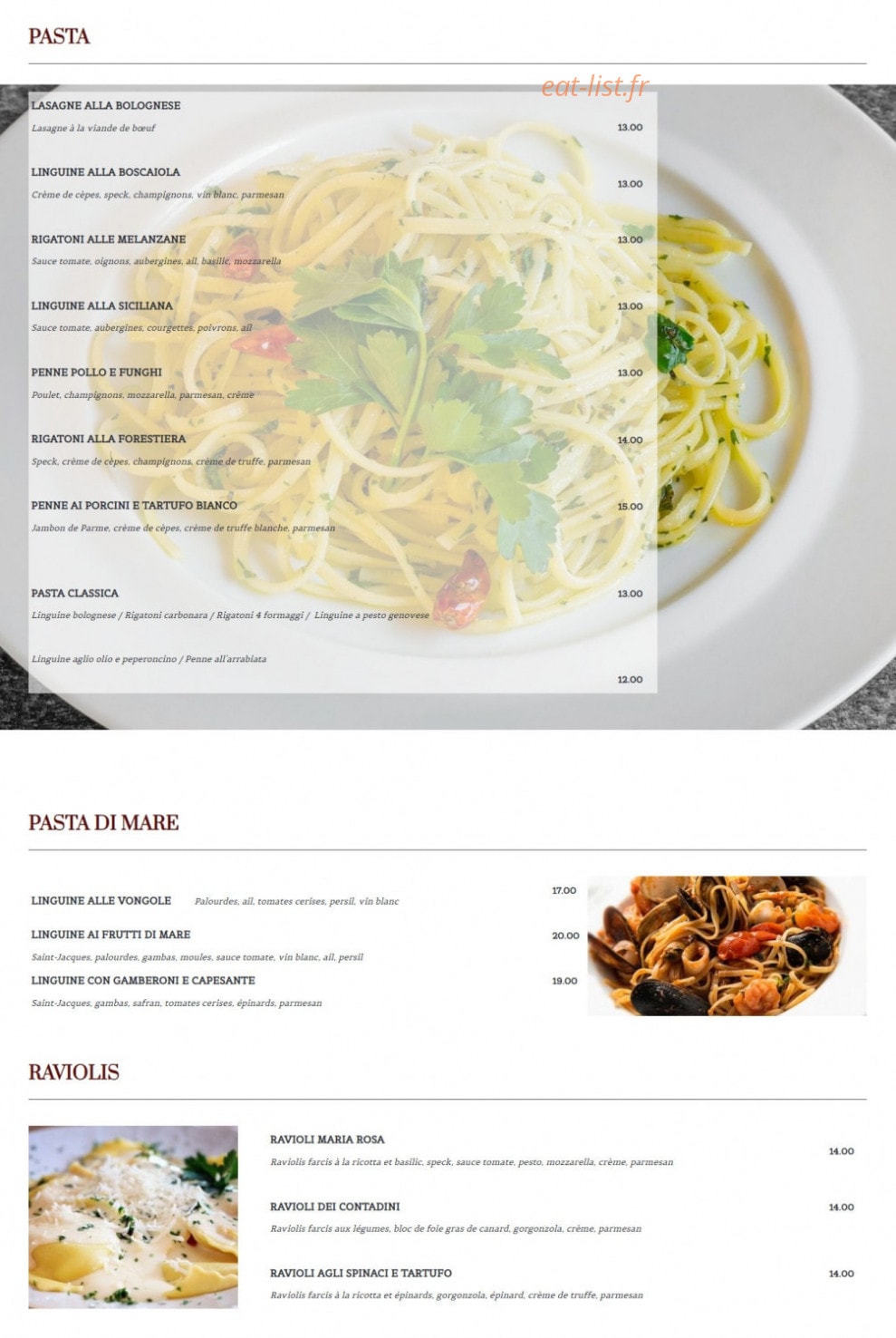 La Padellina — carte page 2