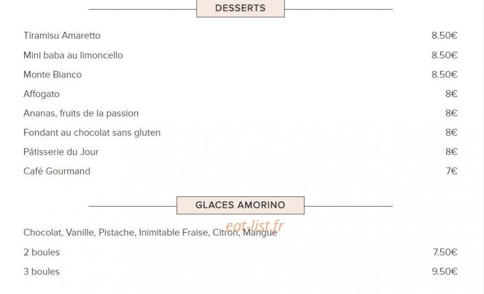 La Taverne — carte page 4