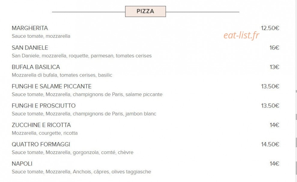 La Taverne — carte page 3