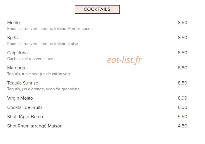 La Terrasse Choron — carte page 8