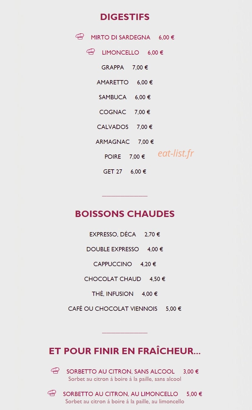 La Trattoria dell'isola — carte page 9