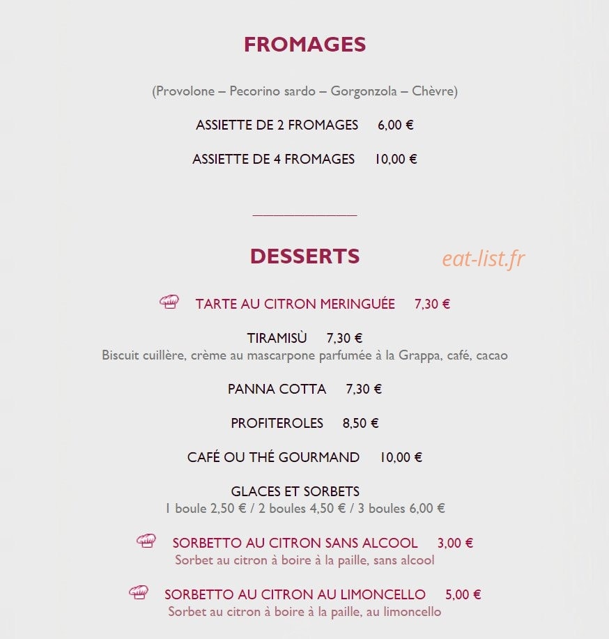 La Trattoria dell'isola — carte page 5