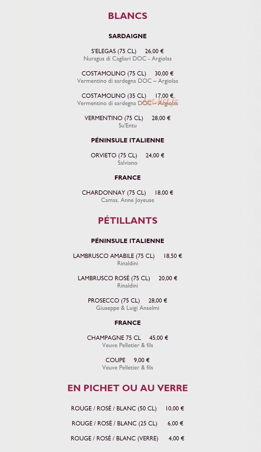 La Trattoria dell'isola — carte page 7