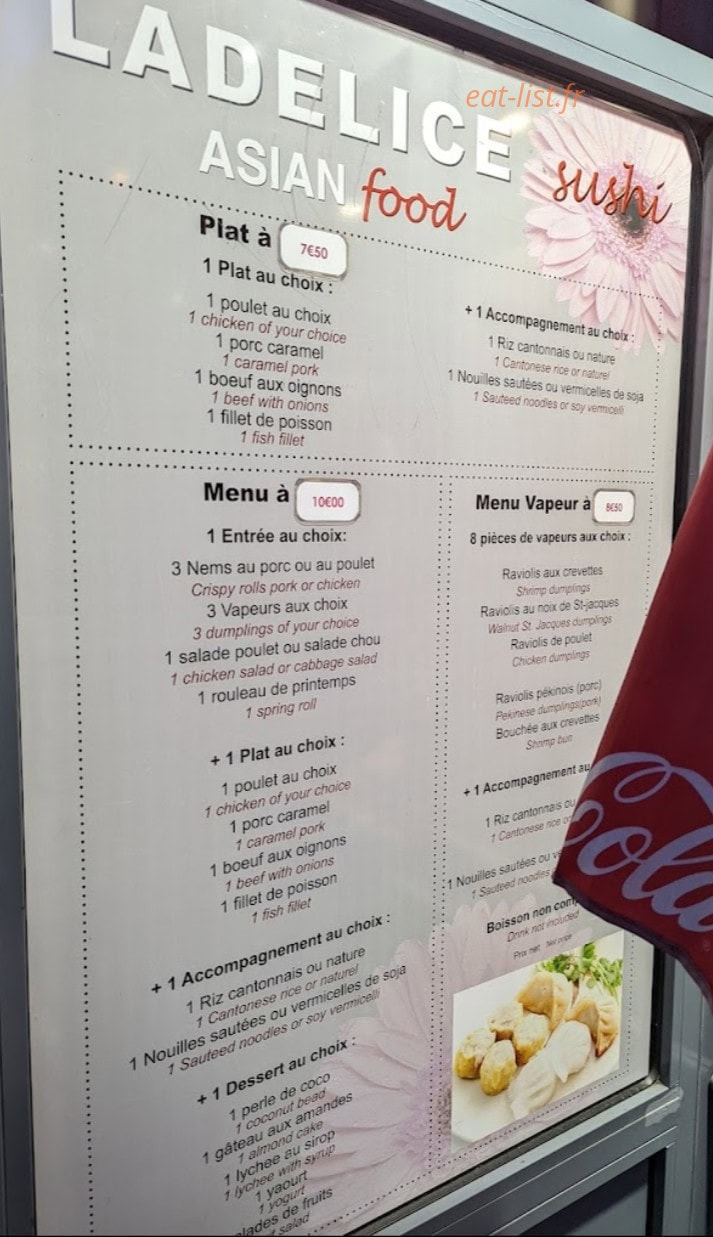 Ladelice Sushi — carte page 1