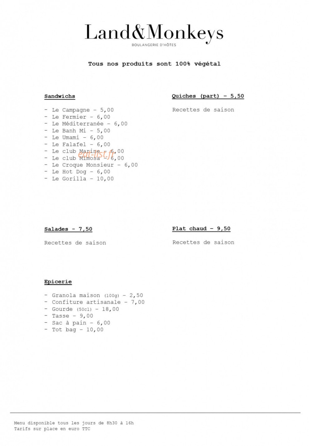 Land & Monkeys — carte page 3