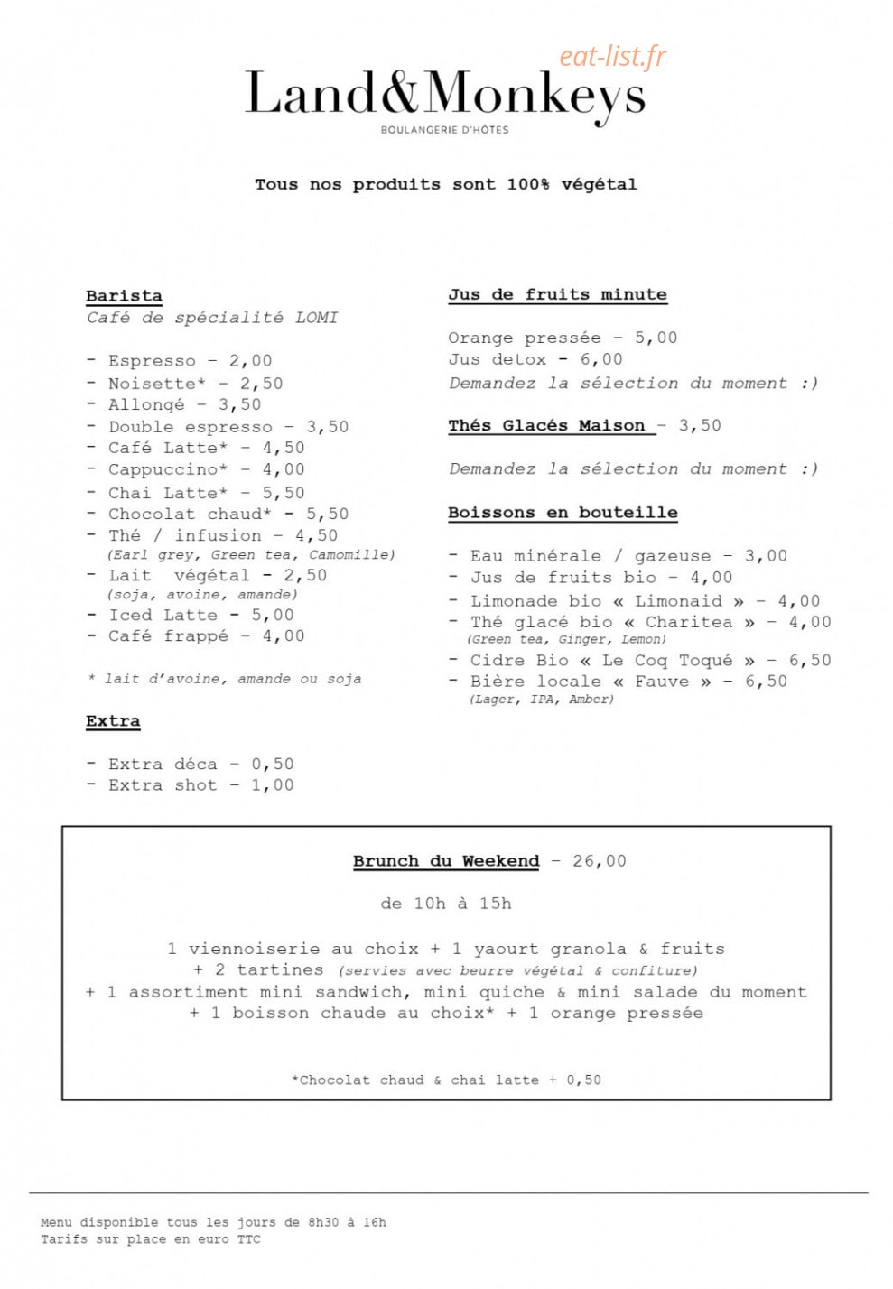 Land & Monkeys — carte page 4
