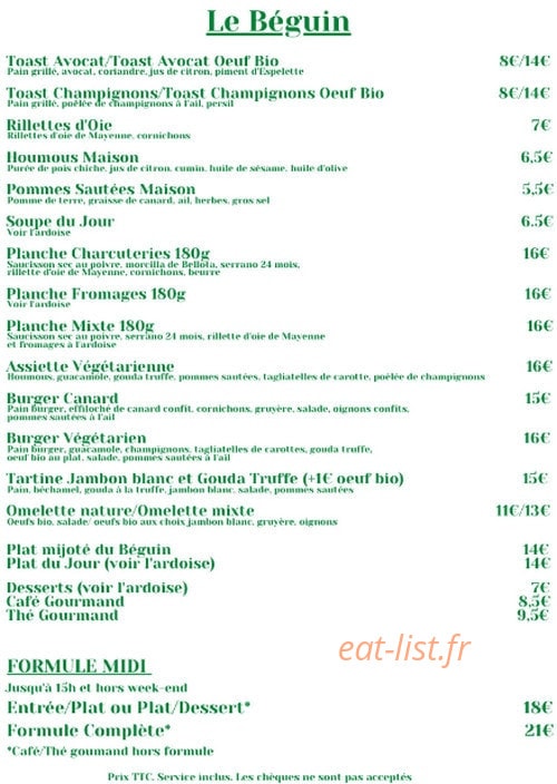 Le Béguin — carte page 1
