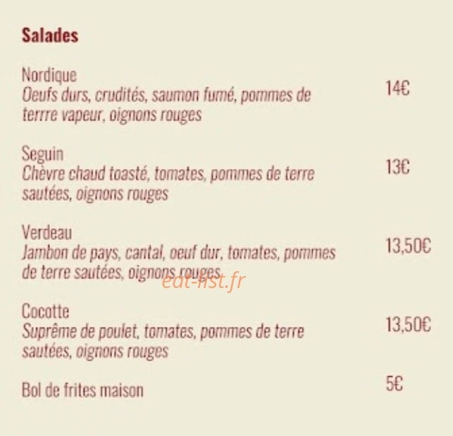 Le Bistrot Verdeau — carte page 3