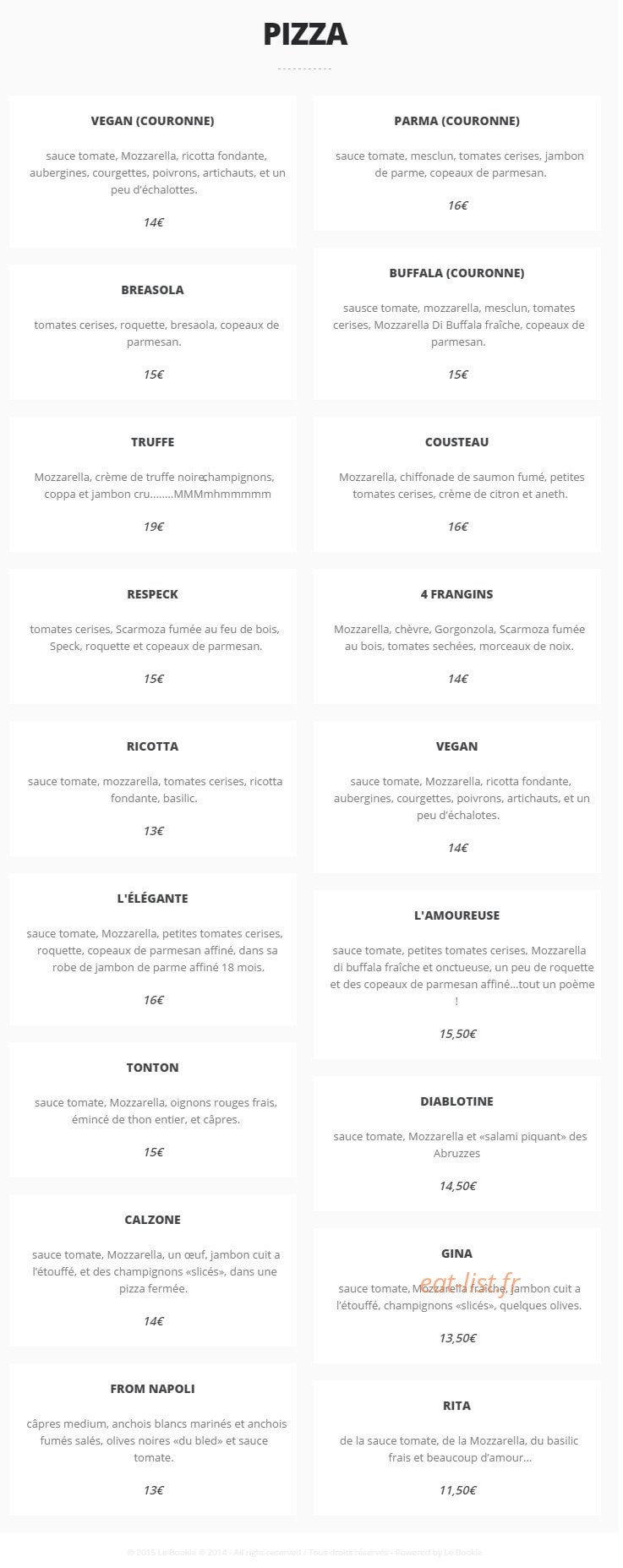 Le Bookie — carte page 3