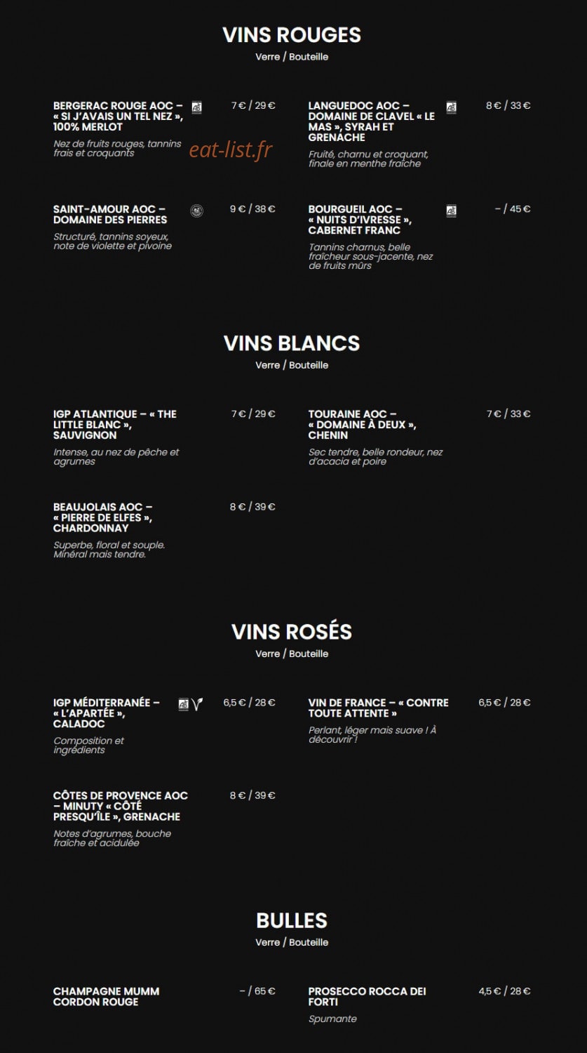 Le Cancan Pigalle — carte page 6