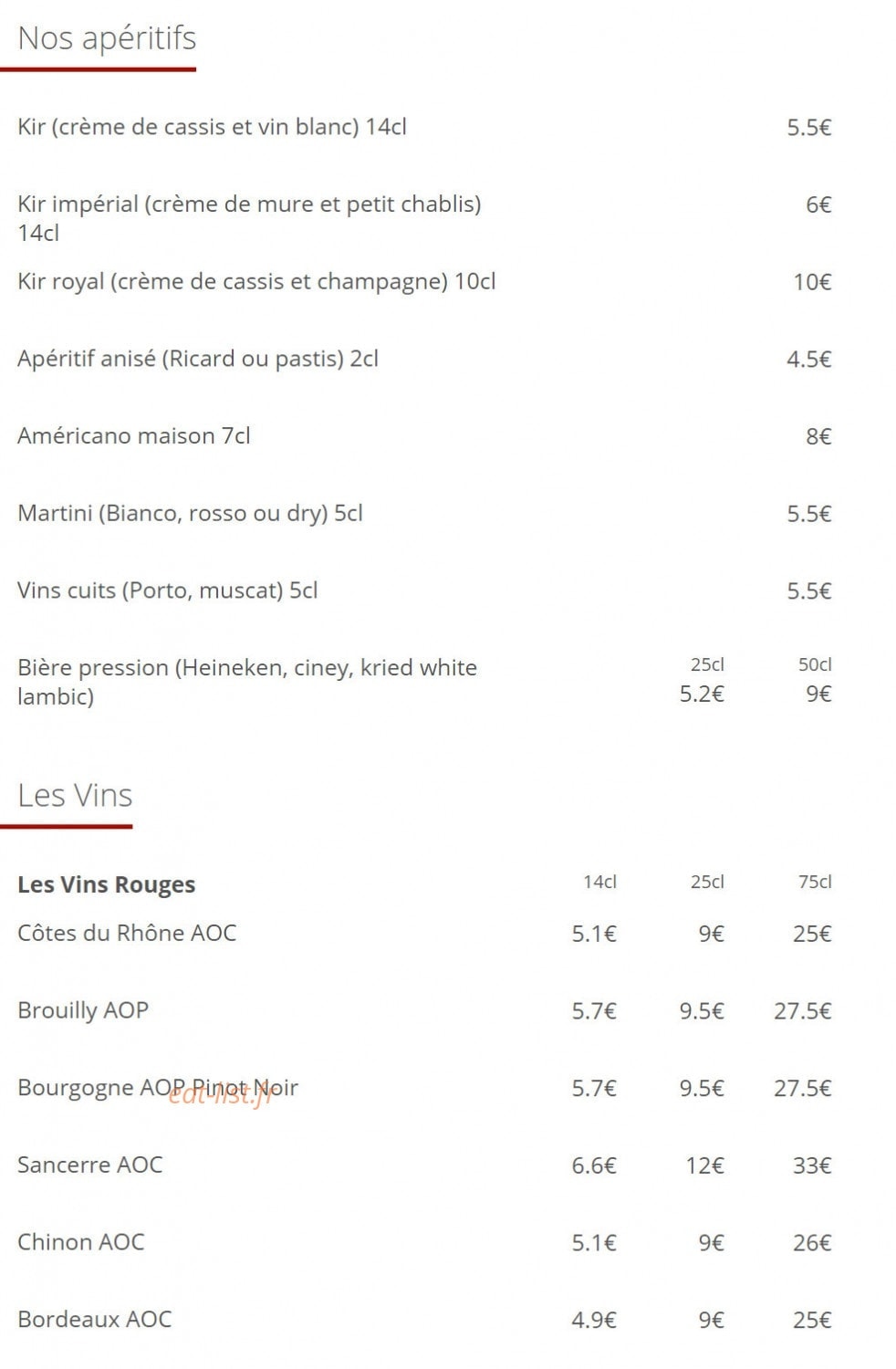 Le Cardinal — carte page 9