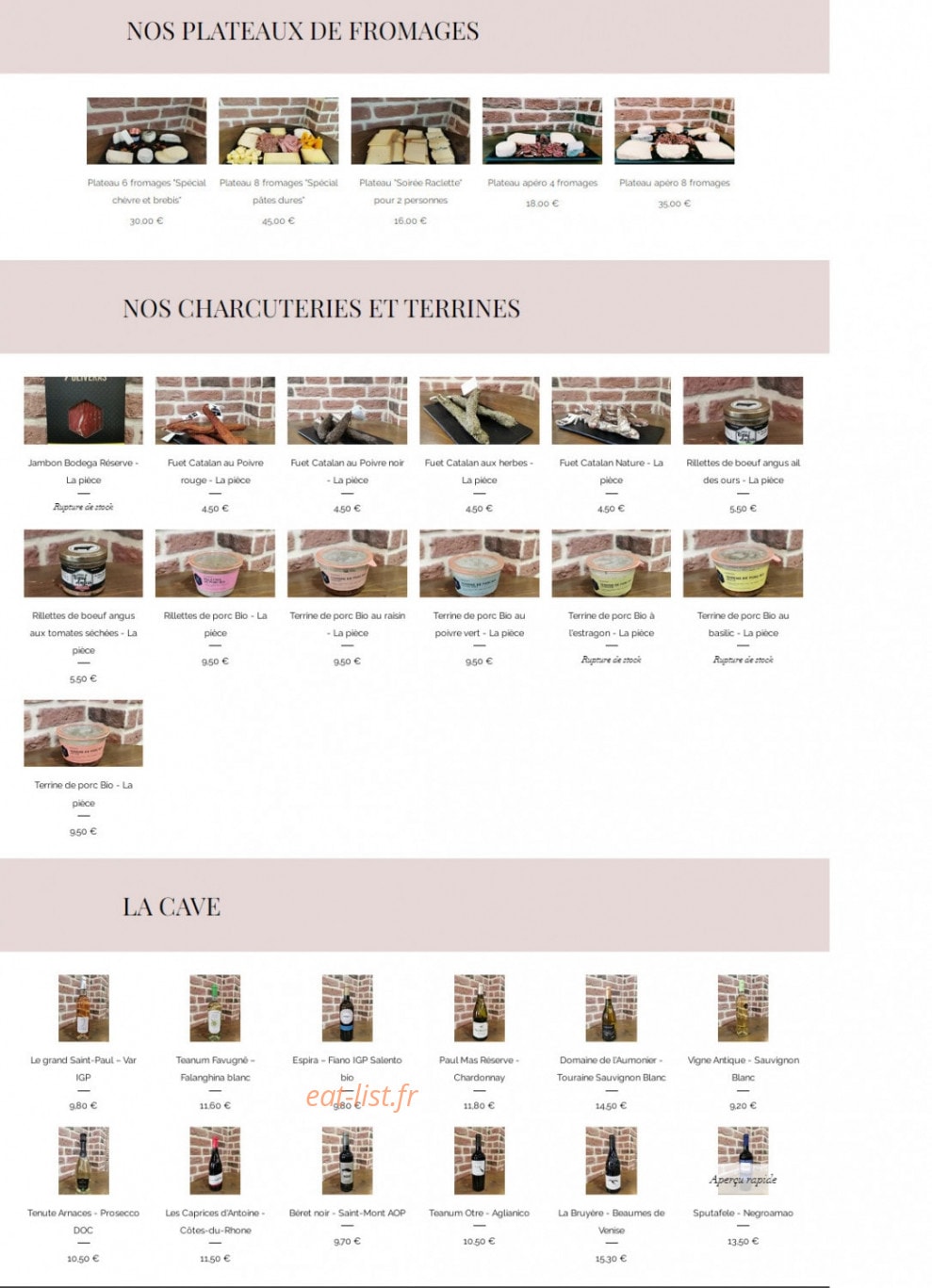 Le Claque-Fromage — carte page 1