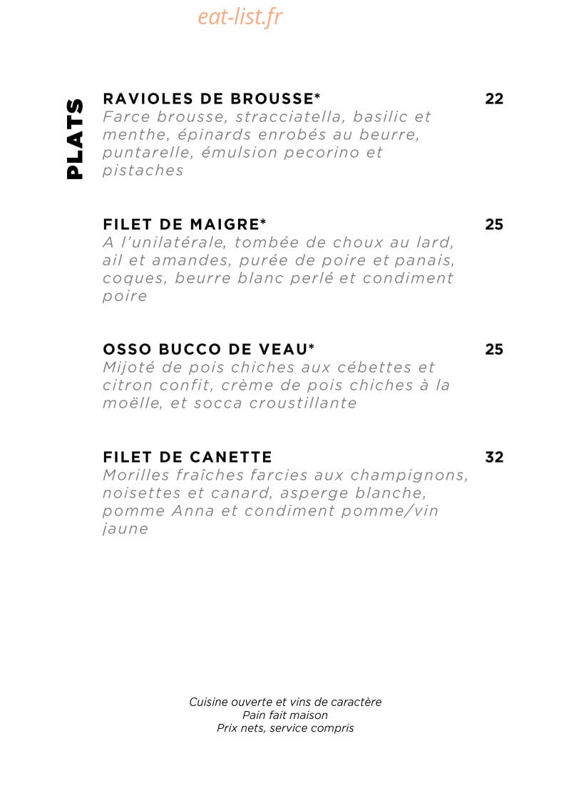 Le Comptoir Boutary — carte page 3