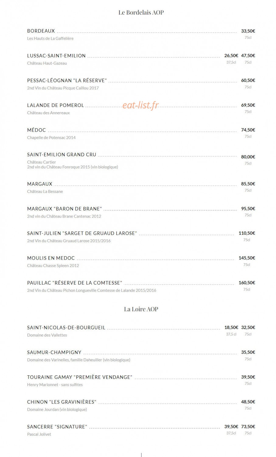 Le grand café Capucines — carte page 17