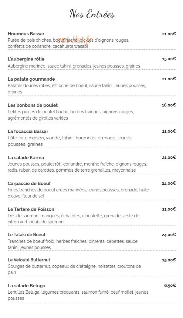 Le Karma — carte page 1