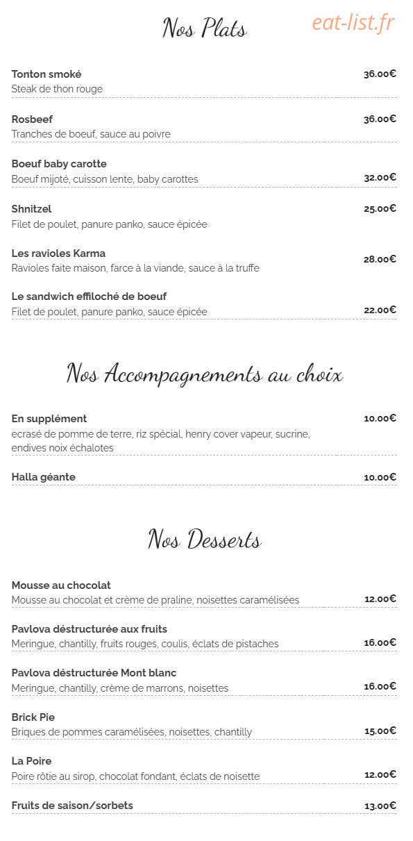 Le Karma — carte page 2