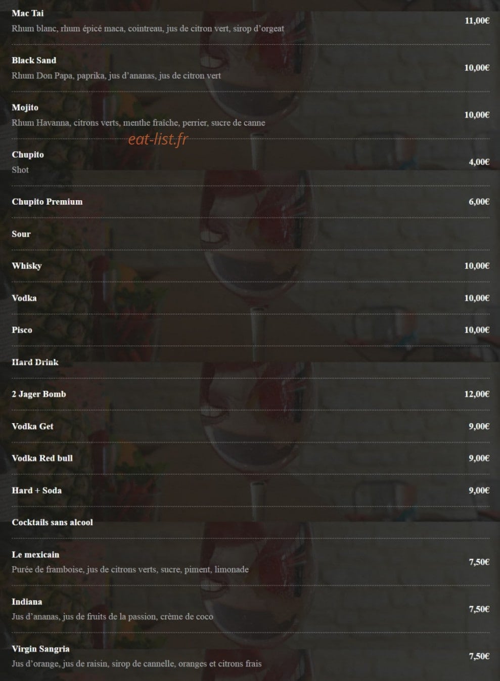 Le p'tit barcelone — carte page 6