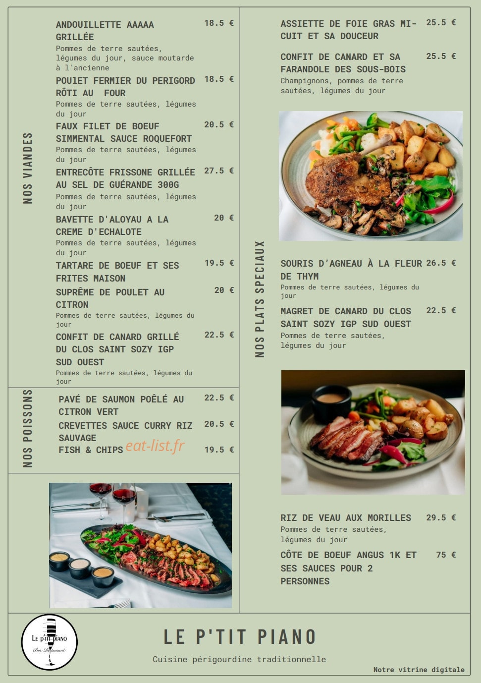 Le P'tit Piano — carte page 3