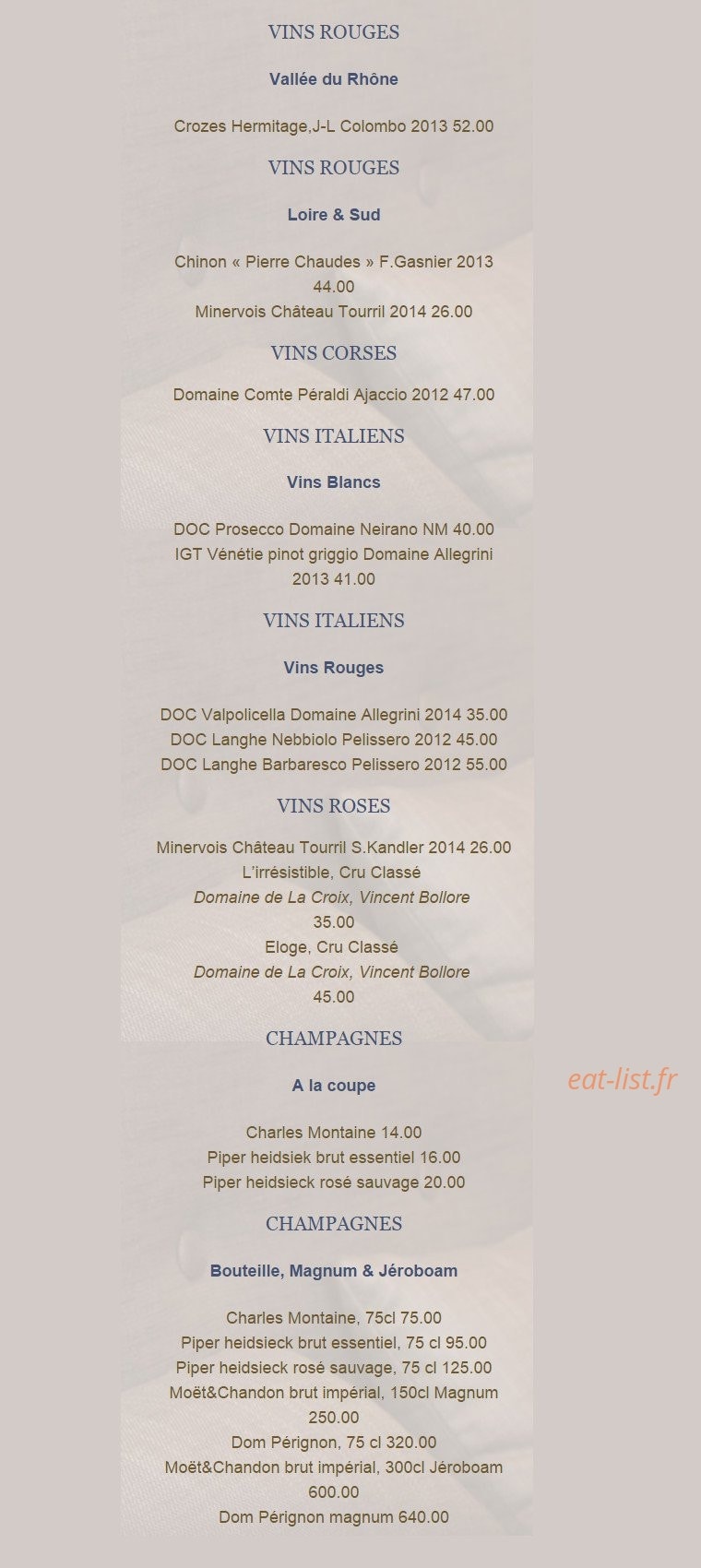 Le Patio Opéra — carte page 5