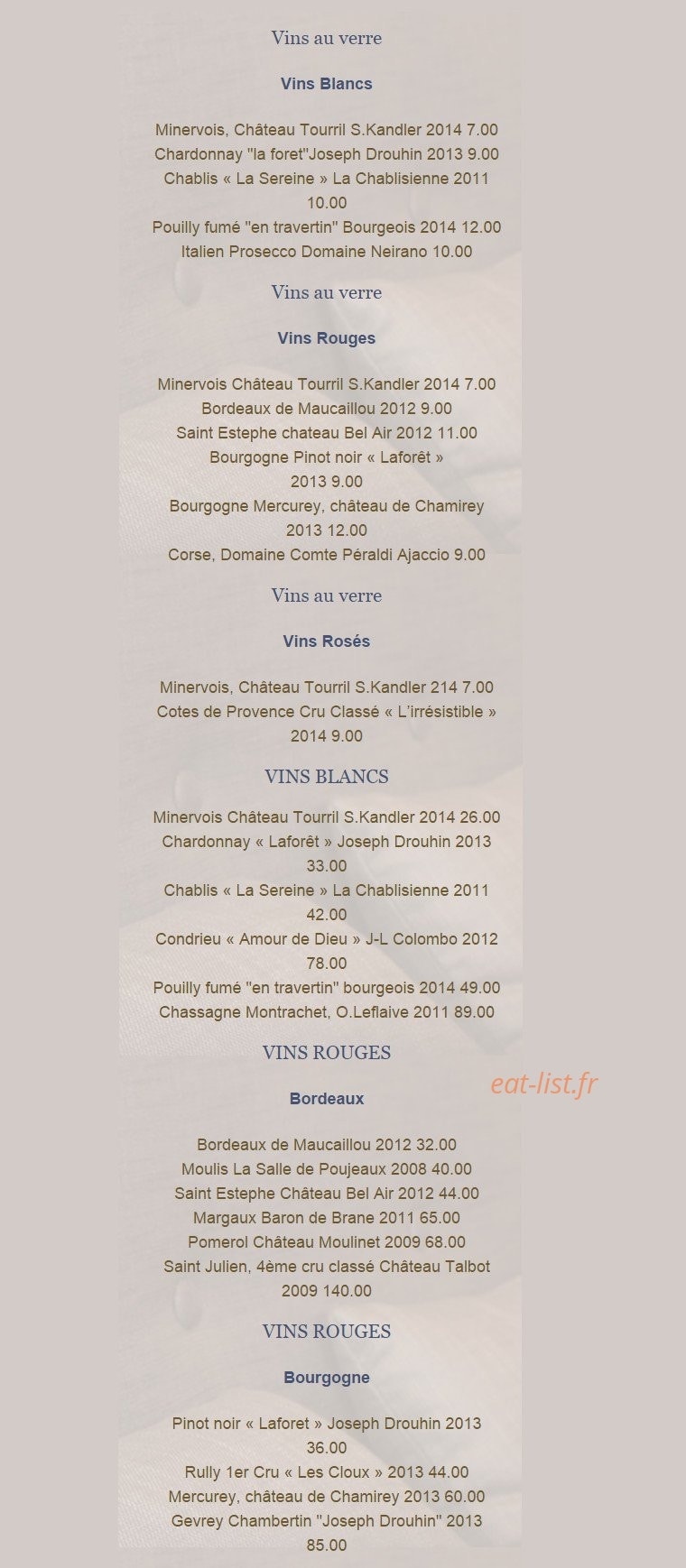 Le Patio Opéra — carte page 4