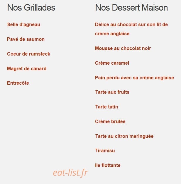 Le Petit Gourmet — carte page 2