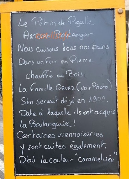 Le Pétrin de Pigalle — carte page 1