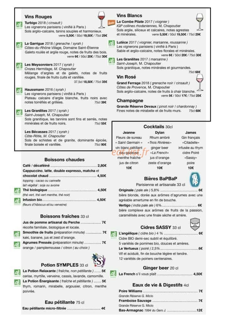 Le Potager de Charlotte — carte page 3