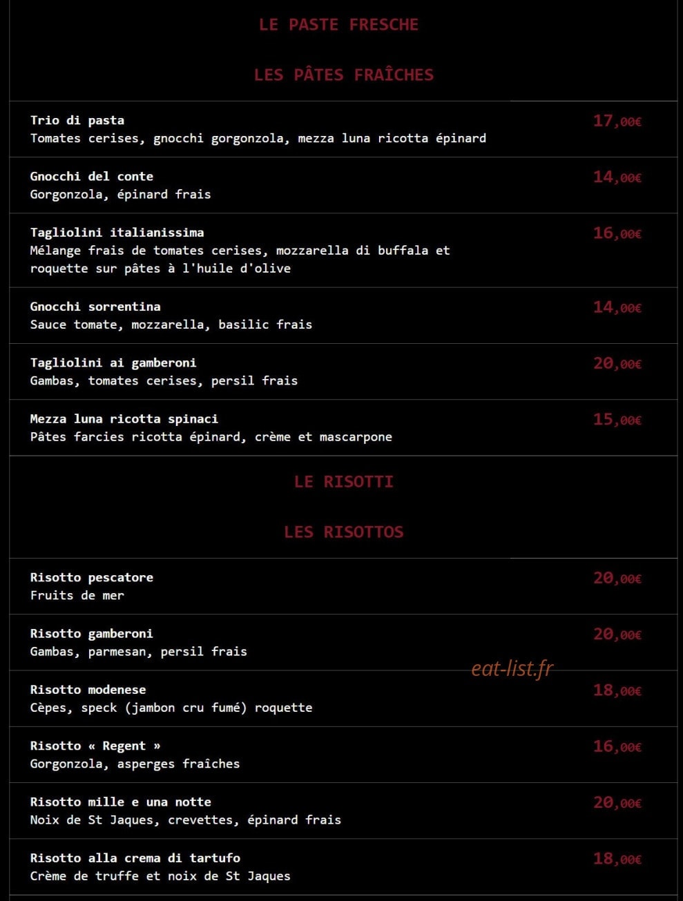 Le regent — carte page 3