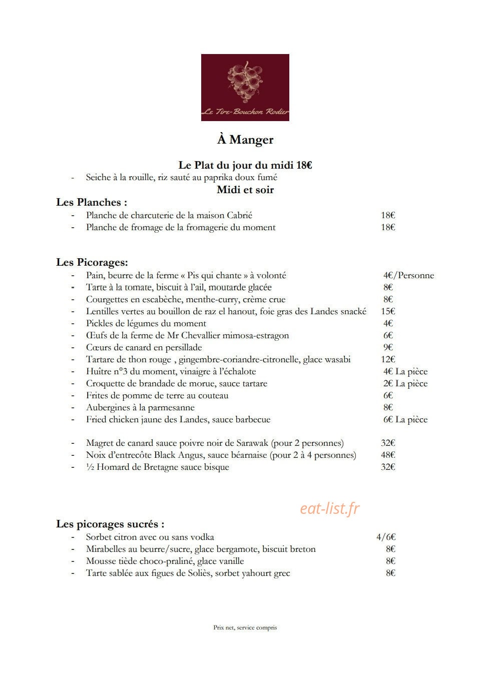 Le tire bouchon Rodier — carte page 1