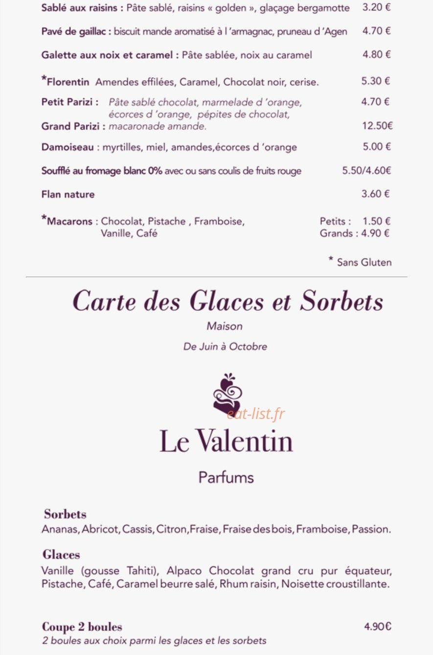 Le valentin — carte page 5