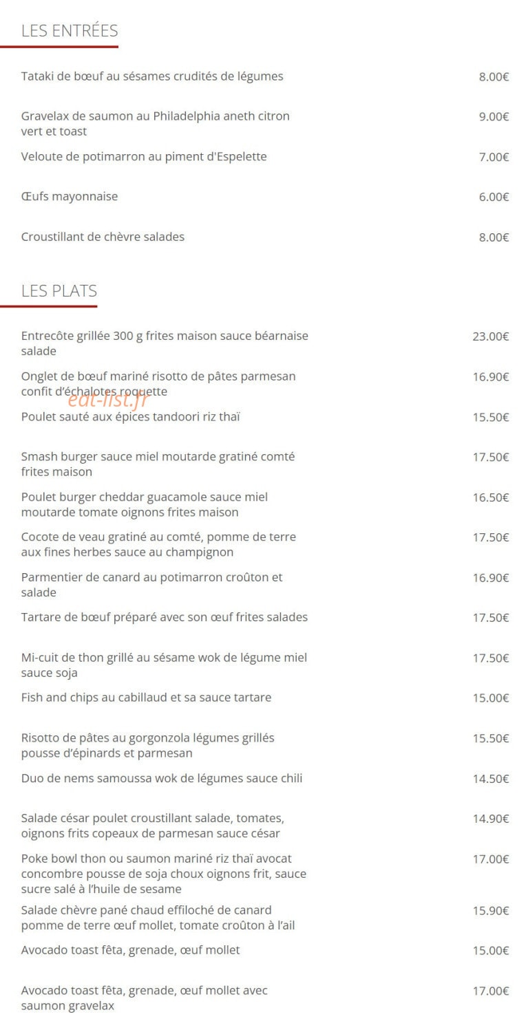 Le Vert Tulipe — carte page 1
