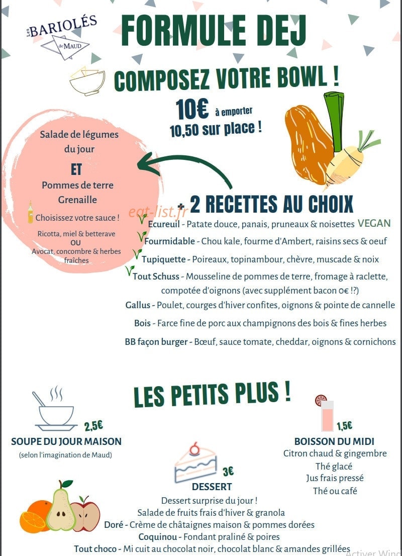 Les Bariolés de Maud — carte page 2