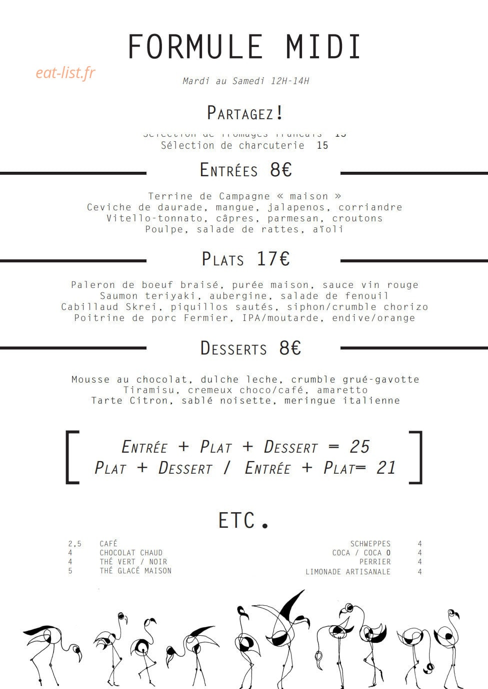 Les Confrères — carte page 1