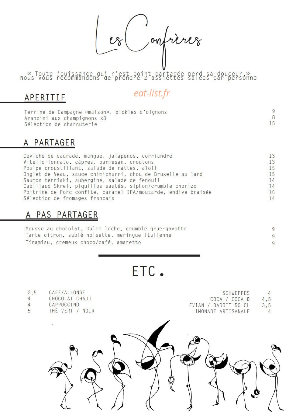 Les Confrères — carte page 2