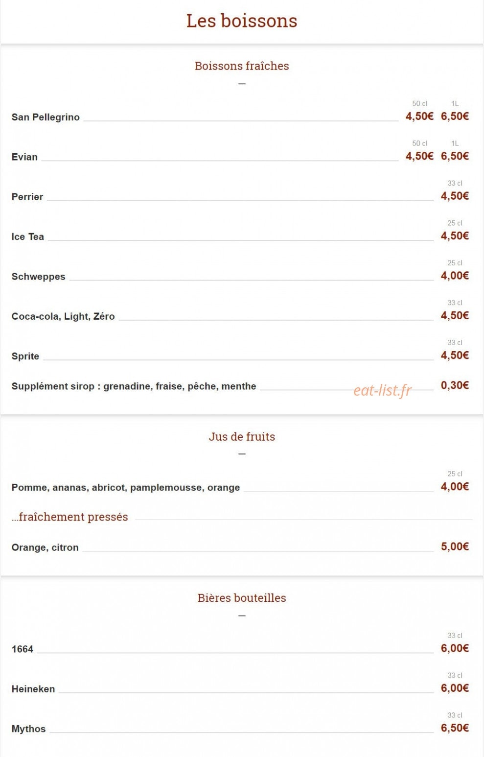 Les Diamantaires — carte page 1