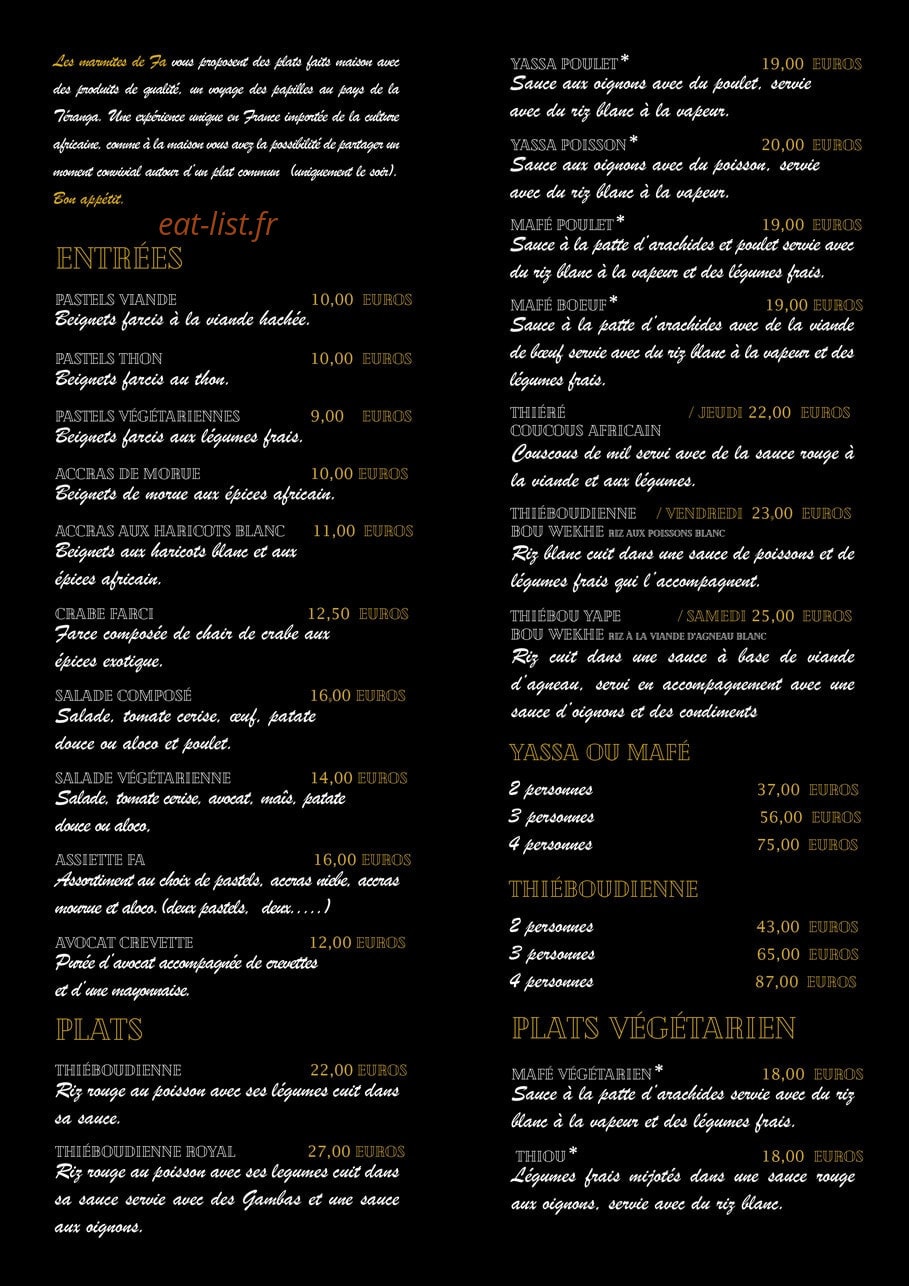 Les Marmites de Fa — carte page 4