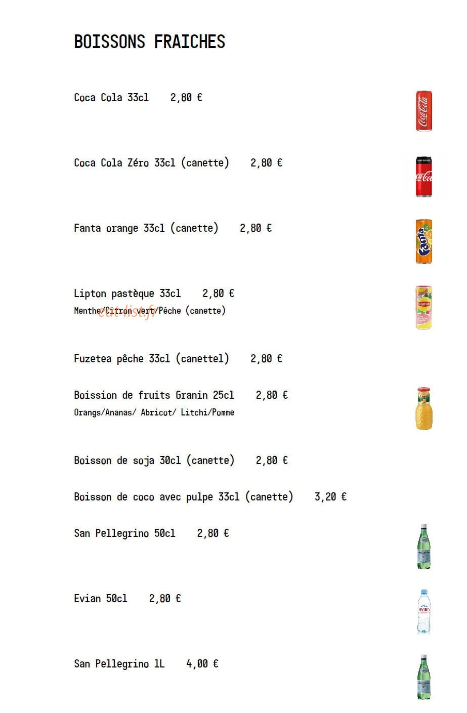 Les Nouilles Dansantes — carte page 11
