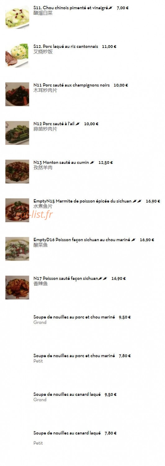 Les Pâtes de Victoire — carte page 5