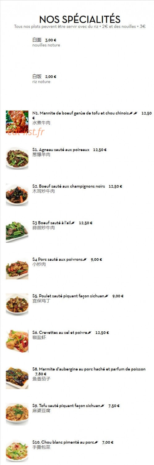 Les Pâtes de Victoire — carte page 4
