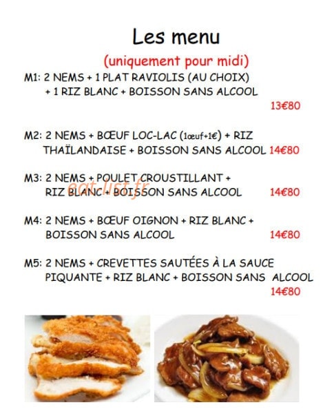 Les raviolis de grande mère — carte page 1
