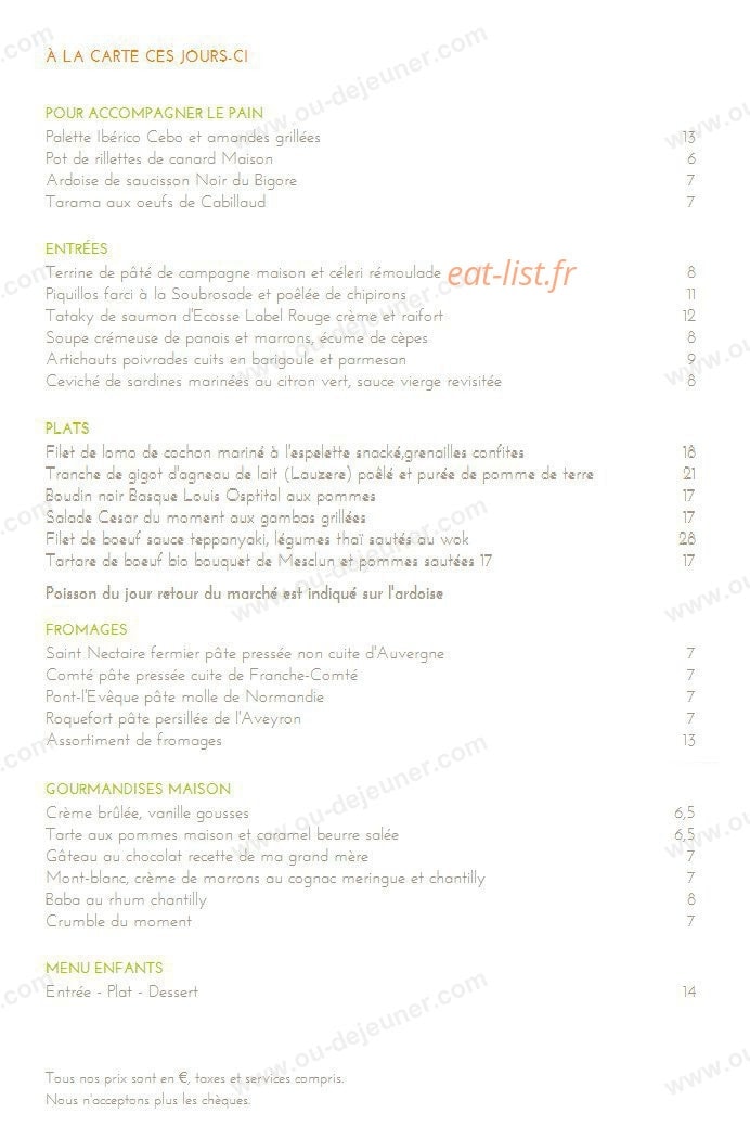 Les Saisons — carte page 1