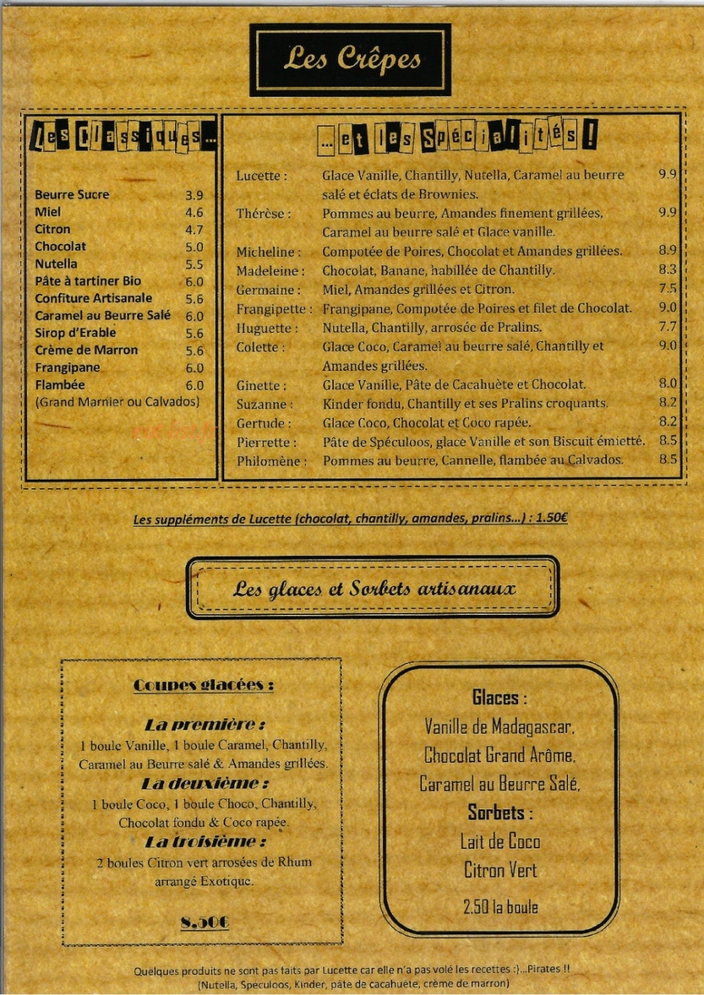 Lucette fait des crêpes — carte page 3